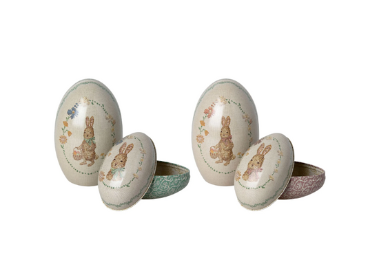 Maileg Easter Egg Metal Tins (x2) - Pink
