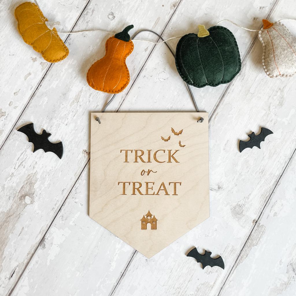 Trick or Treat Halloween Sign - Fox & Bramble, Fox + Bramble, Fox & Bramble