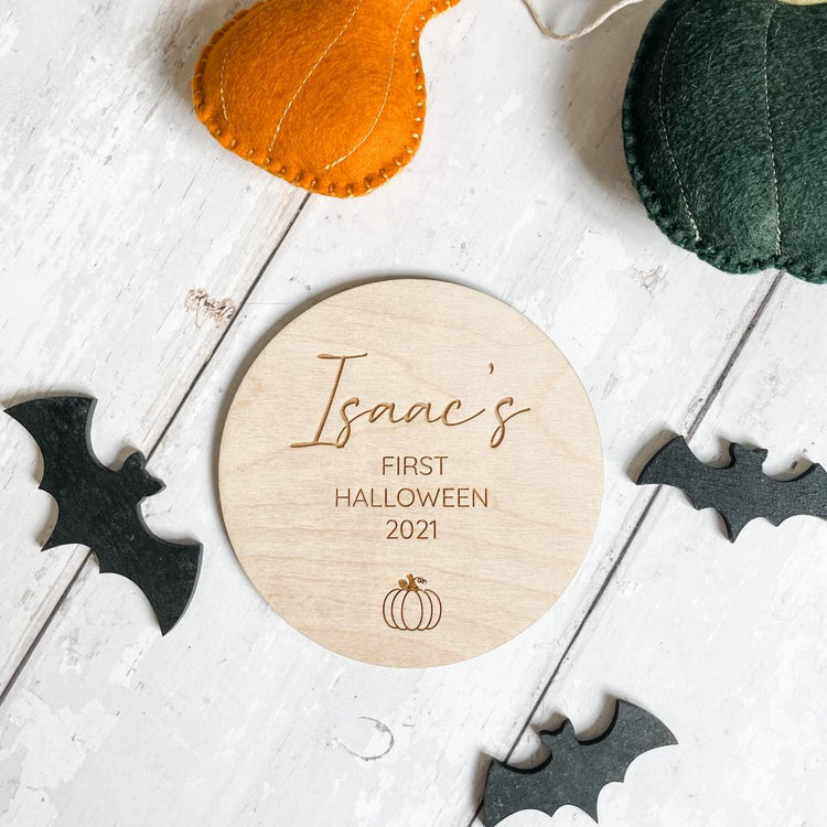 Personalised First Halloween Plaque - Fox & Bramble, Fox + Bramble, Fox & Bramble