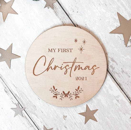 My First Christmas 2022 Wooden Plaque - Fox & Bramble, F+B Christmas, Fox & Bramble