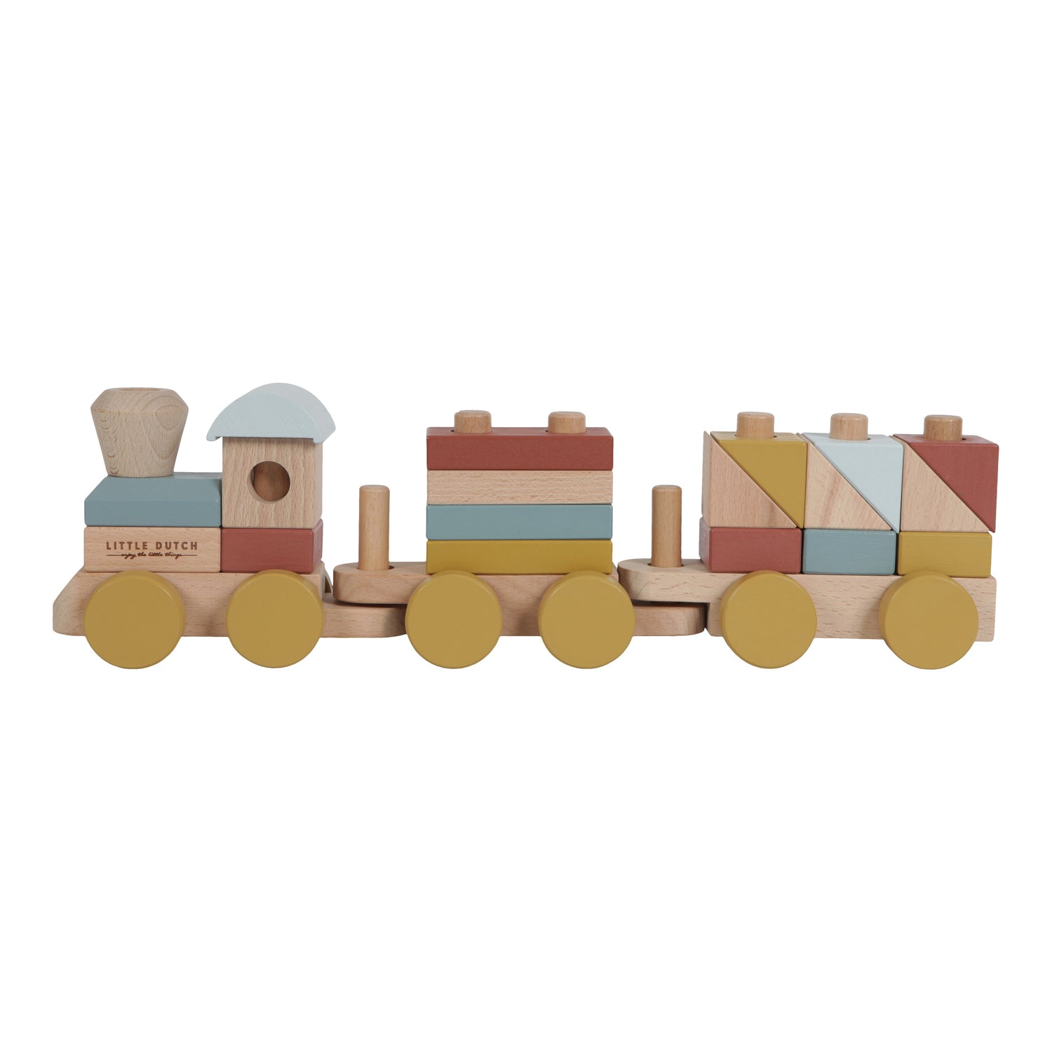 Little Dutch Wooden Stacking Train - Pure & Nature - Little Dutch, Little Dutch, Fox & Bramble