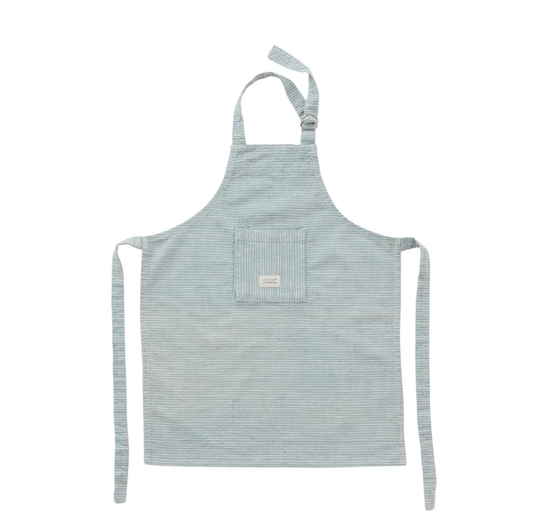 OyOy Gobi Mini Apron - Dusty Blue/White - OyOy, OyOy (Haus), Fox & Bramble