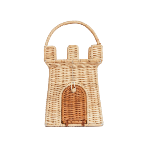 Olli Ella Rattan Castle Bag - Natural - Olli Ella, Olli Ella, Fox & Bramble