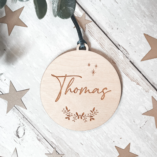 Personalised Wooden Christmas Bauble - Fox & Bramble, F+B Christmas, Fox & Bramble