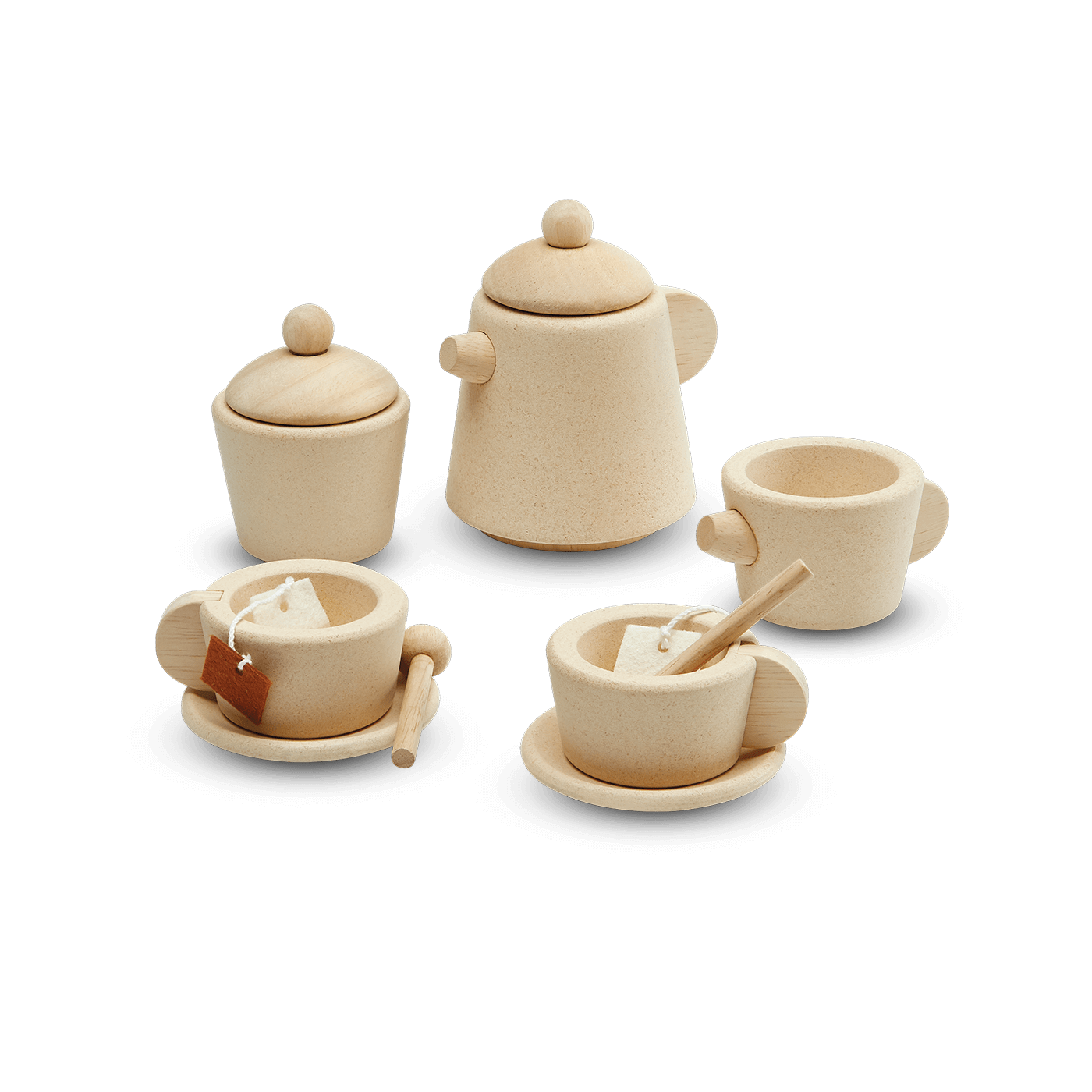 Plan Toys Wooden Tea Set - Plan Toys, Plan Toys, Fox & Bramble