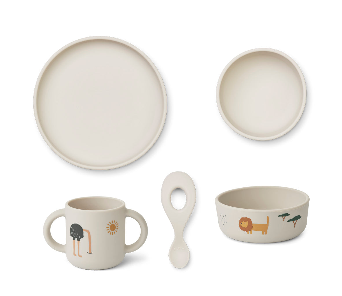 Liewood Vivi Printed Silicone Set - Safari Sandy Mix - Liewood, Liewood, Fox & Bramble